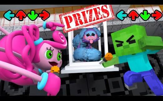 【搬运YouTube】Minecraft & FNF vs 长腿妈咪 -抢PJ Pug的玩具，抢玩具突然吵了起来丨Poppy playtime 2 我的世界动画