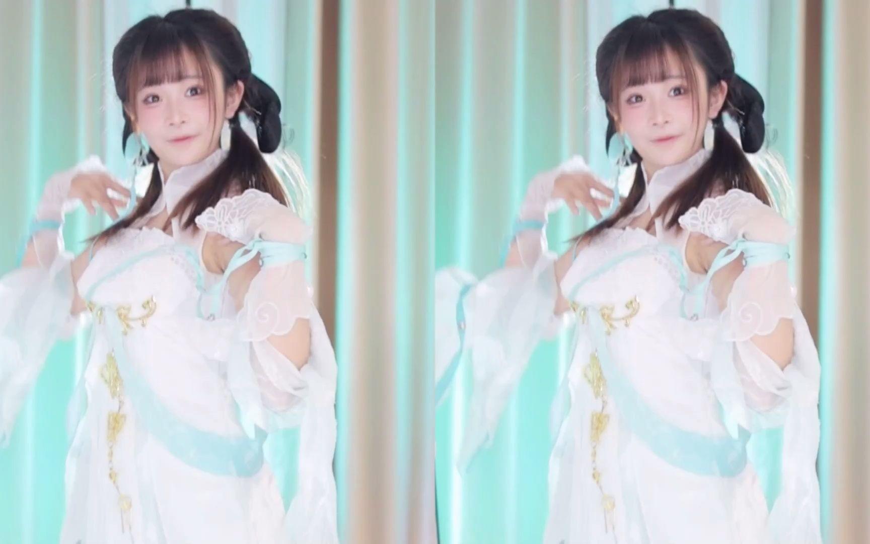 【鱼子酱】《桃花笑》古风汉服套装 直播跳舞录屏