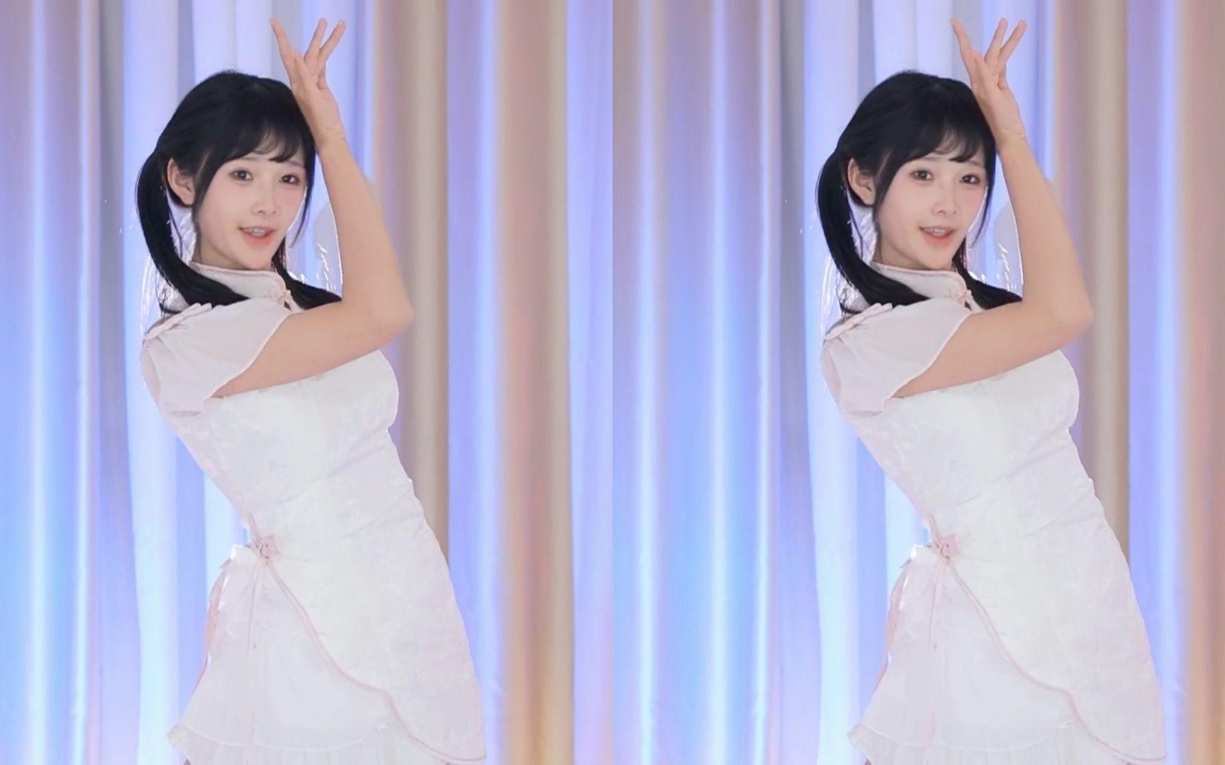 【鱼子酱】《花.间.酒》白色常服套装 直播跳舞录屏