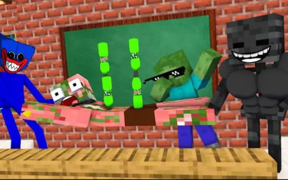 怪物学院第1827集丨huggy wuggy Horror Challenge丨我的世界动画