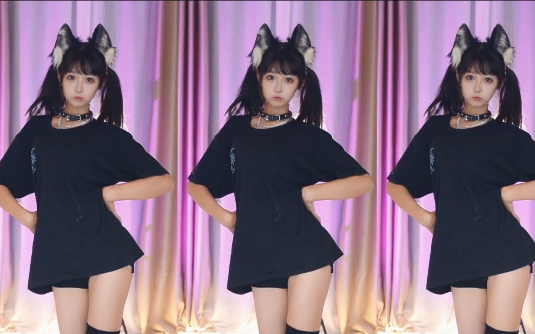 【鱼子酱】《BBoom BBoom》 黑色体恤+黑丝版 直播跳舞录屏