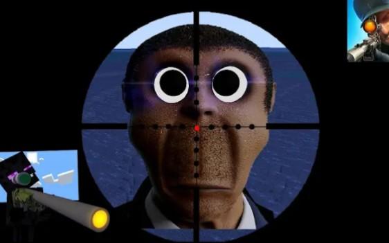 怪物学院第1817集丨Sniper 3D Gun Shoot Obunga Challenge丨我的世界动画