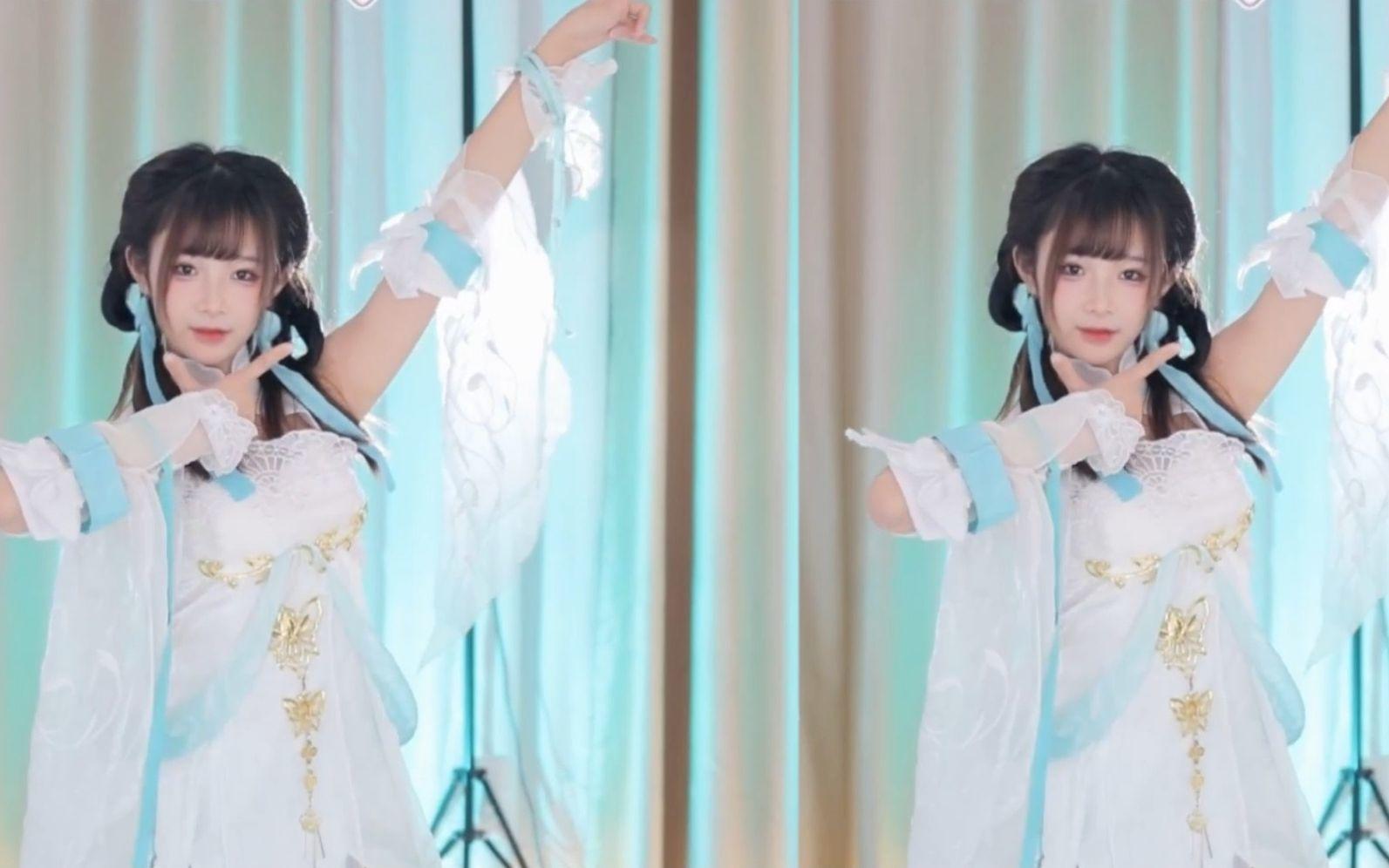 【鱼子酱】《新宝岛》古风汉服套装 直播跳舞录屏