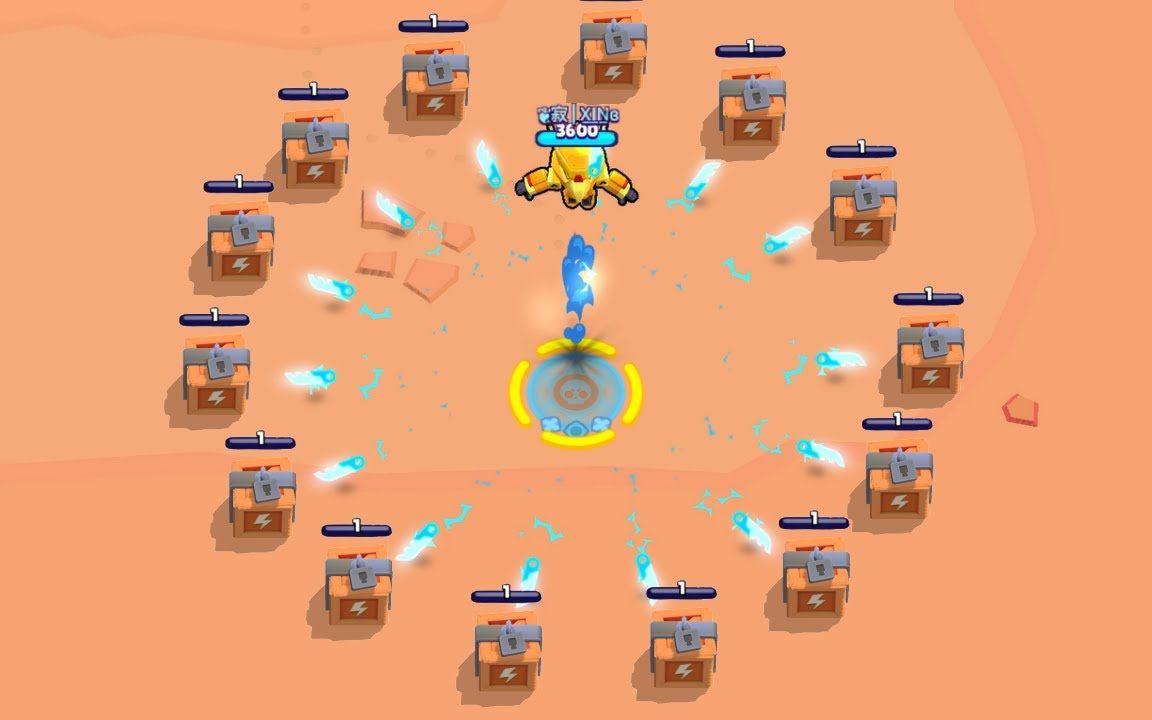 【荒野乱斗】在0.1秒内破坏14个箱子！     原标题:Destroy 14 Boxes in 0.1 sec