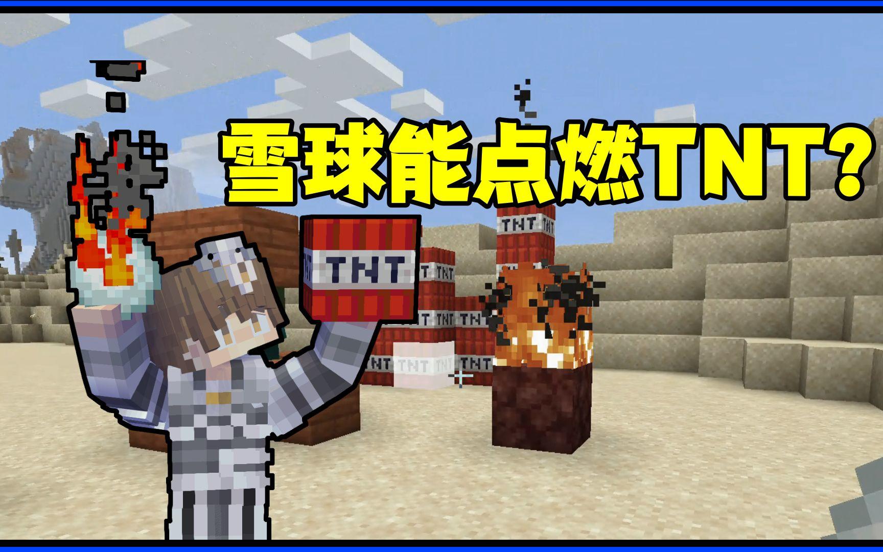 我的世界冷知识：雪球还能点燃TNT？紫颂果的隐藏用法，涨知识了
