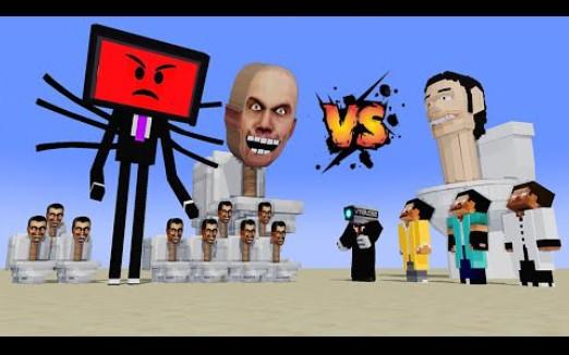 MC怪物学院动画丨好马桶人和him VS 电视人黑客丨我的世界动画