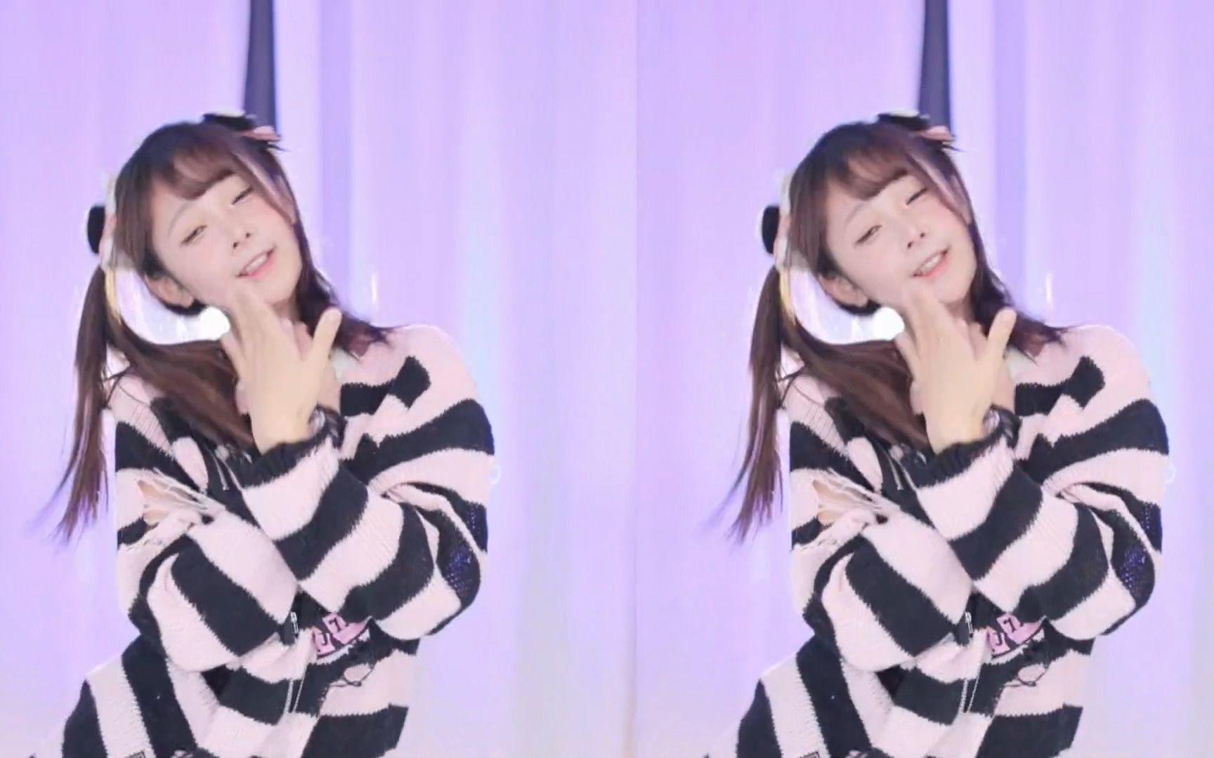 【鱼子酱】《叮叮当当舞》 条纹常服套装 直播跳舞录屏