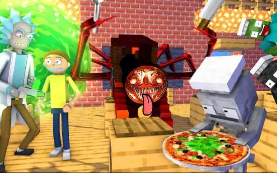 MC怪物学院动画丨Train School Rick and Morty Cooking Challenge丨我的世界动画